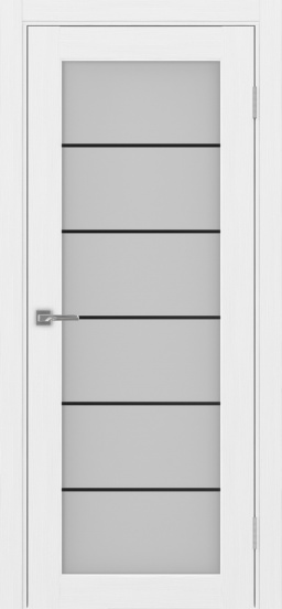 Парма_401АСС.2 молдинг алюм.чёрн. ЭКО-шпон Белый лёд