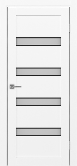 Турин_505AПC.12 молдинг алюм.чёрн. ЭКО-шпон Белый снежный