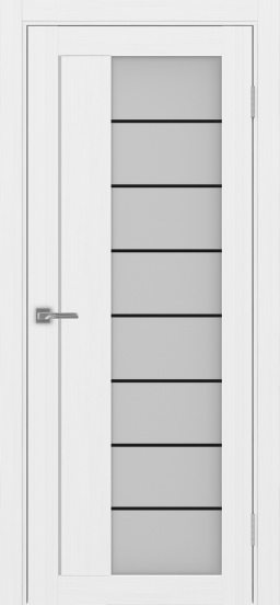 Турин_524АСС.22 молдинг алюм.чёрн. ЭКО-шпон Белый лёд