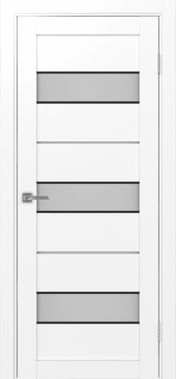 Турин_526АПС.122 молдинг алюм.чёрн. ЭКО-шпон Белый снежный