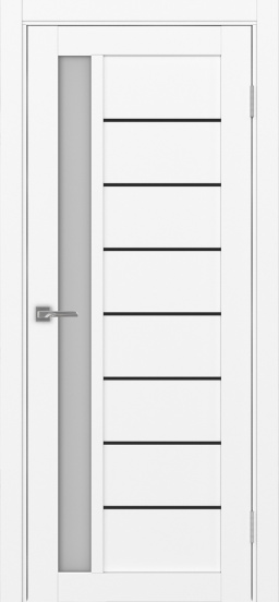 Турин_554АПП.21 молдинг алюм.чёрн. ЭКО-шпон Белый снежный