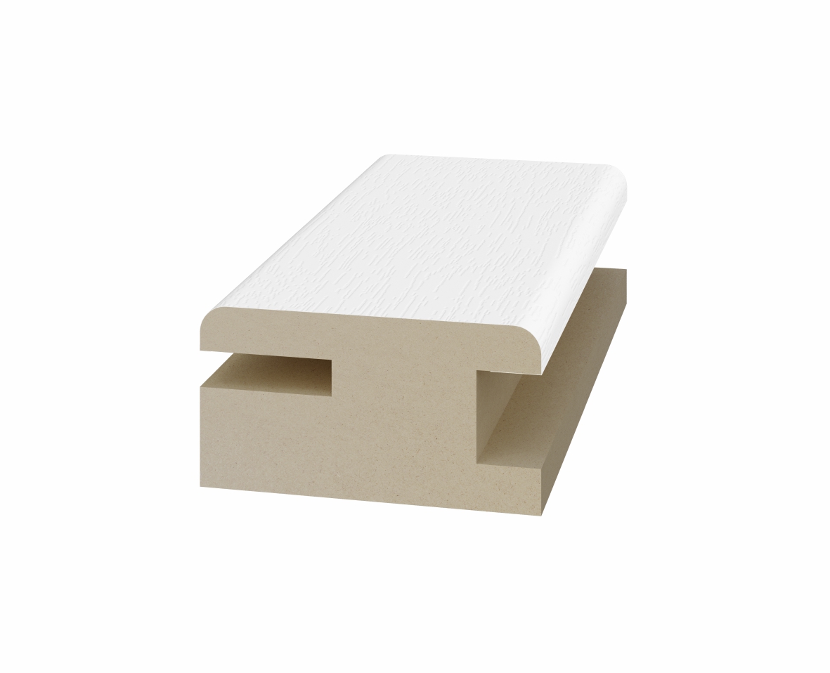 Адаптер добора телескоп. 38*20*2400мм. ЭКО-шпон Белый снежный