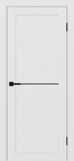 Турин_502АПП.11 молдинг алюм.чёрн. ЭКО-шпон Белый лёд