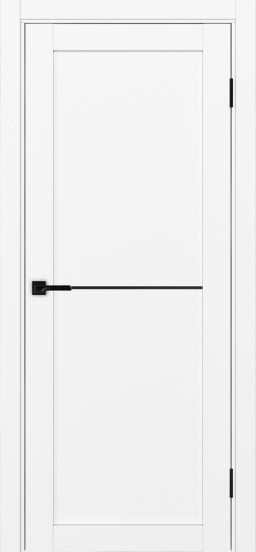 Турин_502АПП.11 молдинг алюм.чёрн. ЭКО-шпон Белый снежный