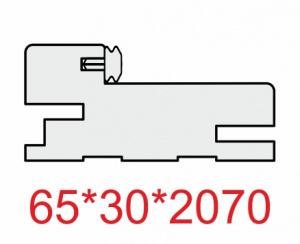 Стойка коробки телескоп 65*30*2070мм. ЭКО-шпон Белый снежный