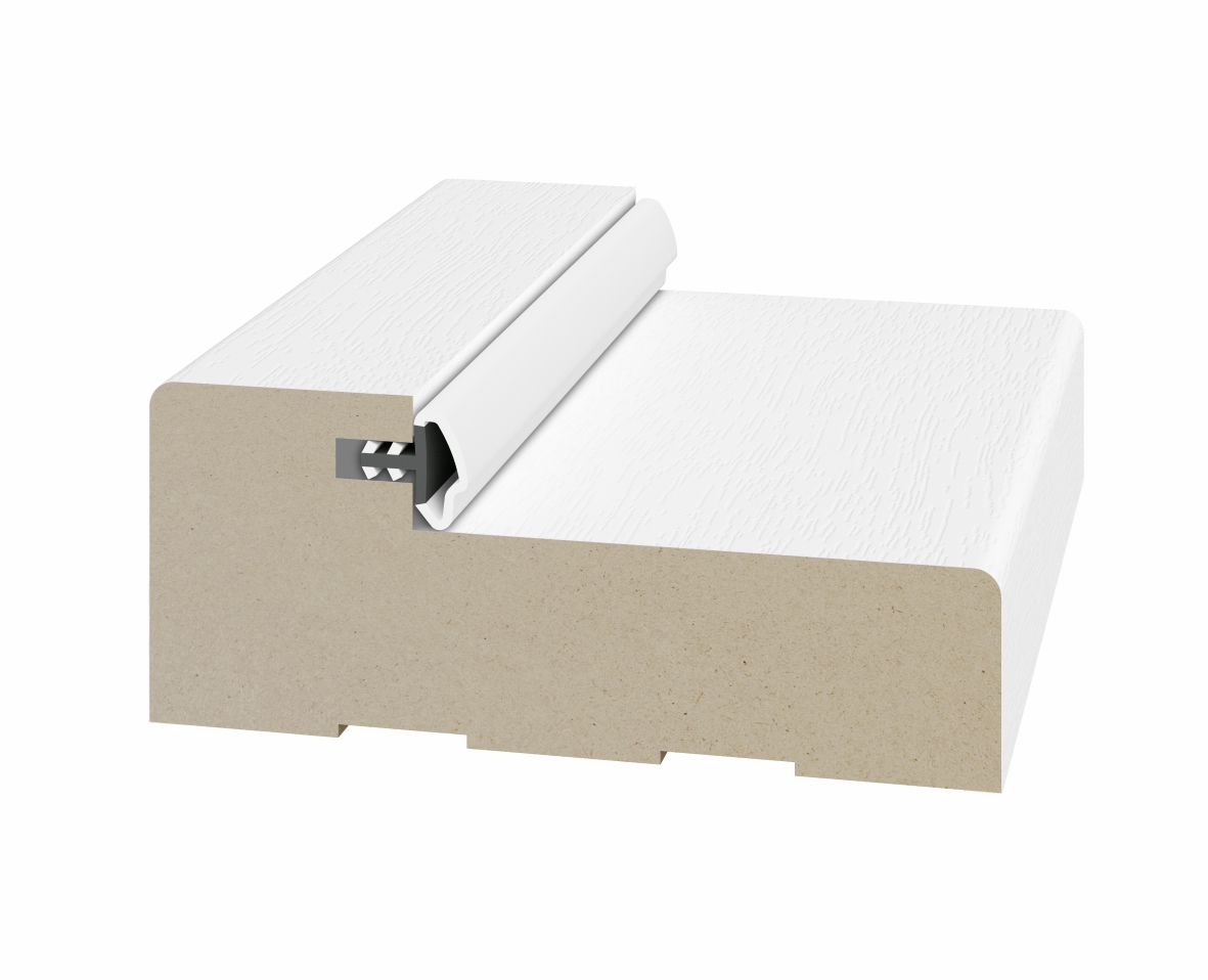 Стойка порога с уплотнителем 65*26*2070мм. ЭКО-шпон Белый снежный