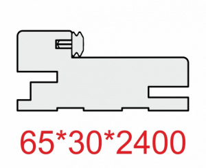 Стойка коробки телескоп. 65*30*2400мм. ЭКО-шпон Венге FL
