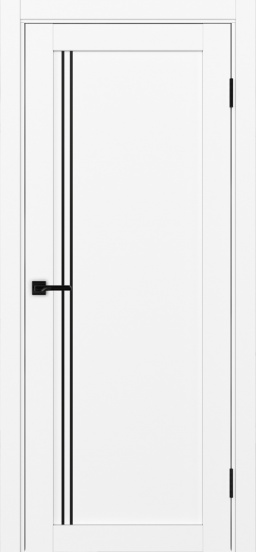 Турин_566АПП.111 молдинг алюм.чёрн. ЭКО-шпон Белый снежный