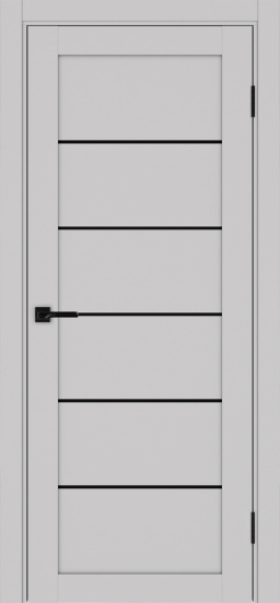 Турин_501AПП.1 молдинг алюм.чёрн. ЭКО-шпон Пепельный