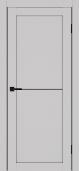 Турин_502АПП.11 молдинг алюм.чёрн. ЭКО-шпон Пепельный