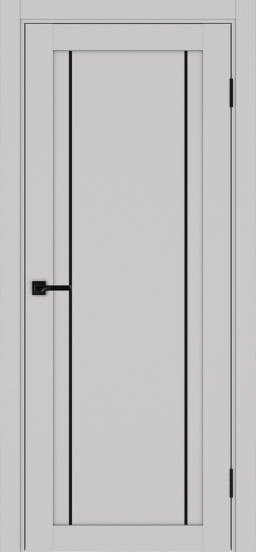 Турин_522AПП.111 молдинг алюм.чёрн. ЭКО-шпон Пепельный