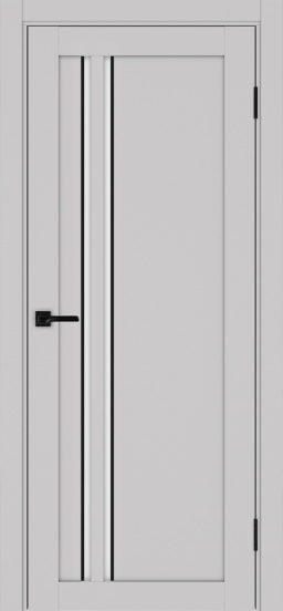 Турин_525АПС.121 молдинг алюм.чёрн. ЭКО-шпон Пепельный