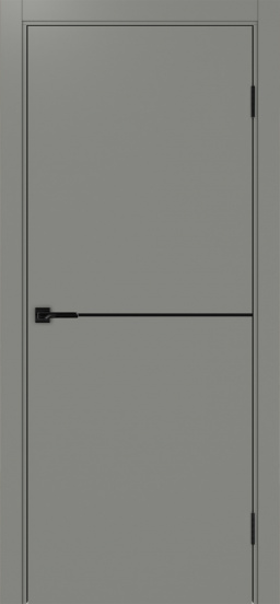 Неаполь_202 молдинг алюм.чёрн. ЭКО-шпон Серый