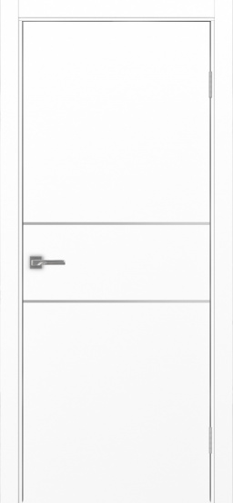 Неаполь_203 молдинг алюм.хром ЭКО-шпон Белый снежный
