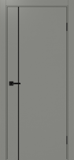 Неаполь_204 молдинг алюм.чёрн. ЭКО-шпон Серый