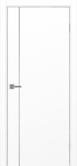 Неаполь_204 молдинг алюм.хром ЭКО-шпон Белый снежный