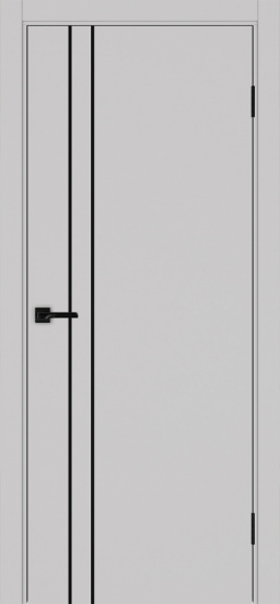 Неаполь_205 молдинг алюм.чёрн. ЭКО-шпон Пепельный