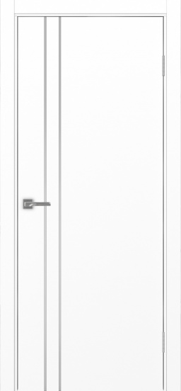 Неаполь_205 молдинг алюм.хром ЭКО-шпон Белый снежный