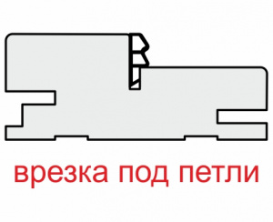 Стойка коробки телескоп 80*30*2060мм. Врезка: петли ЭКО-шпон Пепельный