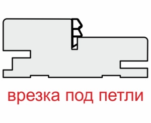 Стойка коробки телескоп 80*30*2060мм. Врезка: петли ЭКО-шпон Мокко