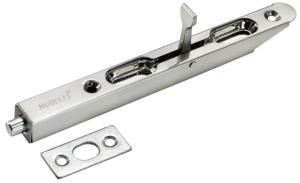 Шпингалет полукруглый с отв. частью "Morelli" бел. никель OL160 SN