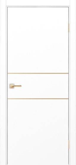 Неаполь_203 молдинг алюм.золото ЭКО-шпон Белый снежный