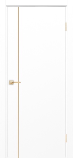 Неаполь_204 молдинг алюм.золото ЭКО-шпон Белый снежный