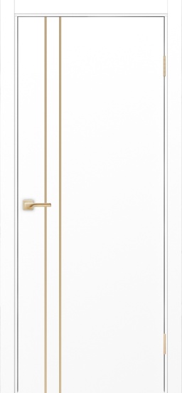 Неаполь_205 молдинг алюм.золото ЭКО-шпон Белый снежный