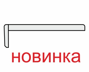 Перекладина наличника плоский R2 телескоп. 75*6*2050мм. ЭКО-шпон Серый