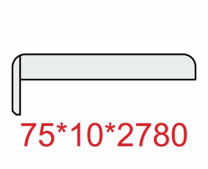 Наличник плоский телескоп. 75*10*2780мм. ЭКО-шпон Агат серый