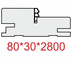 Стойка коробки телескоп. 80*30*2800мм. ЭКО-шпон Серый