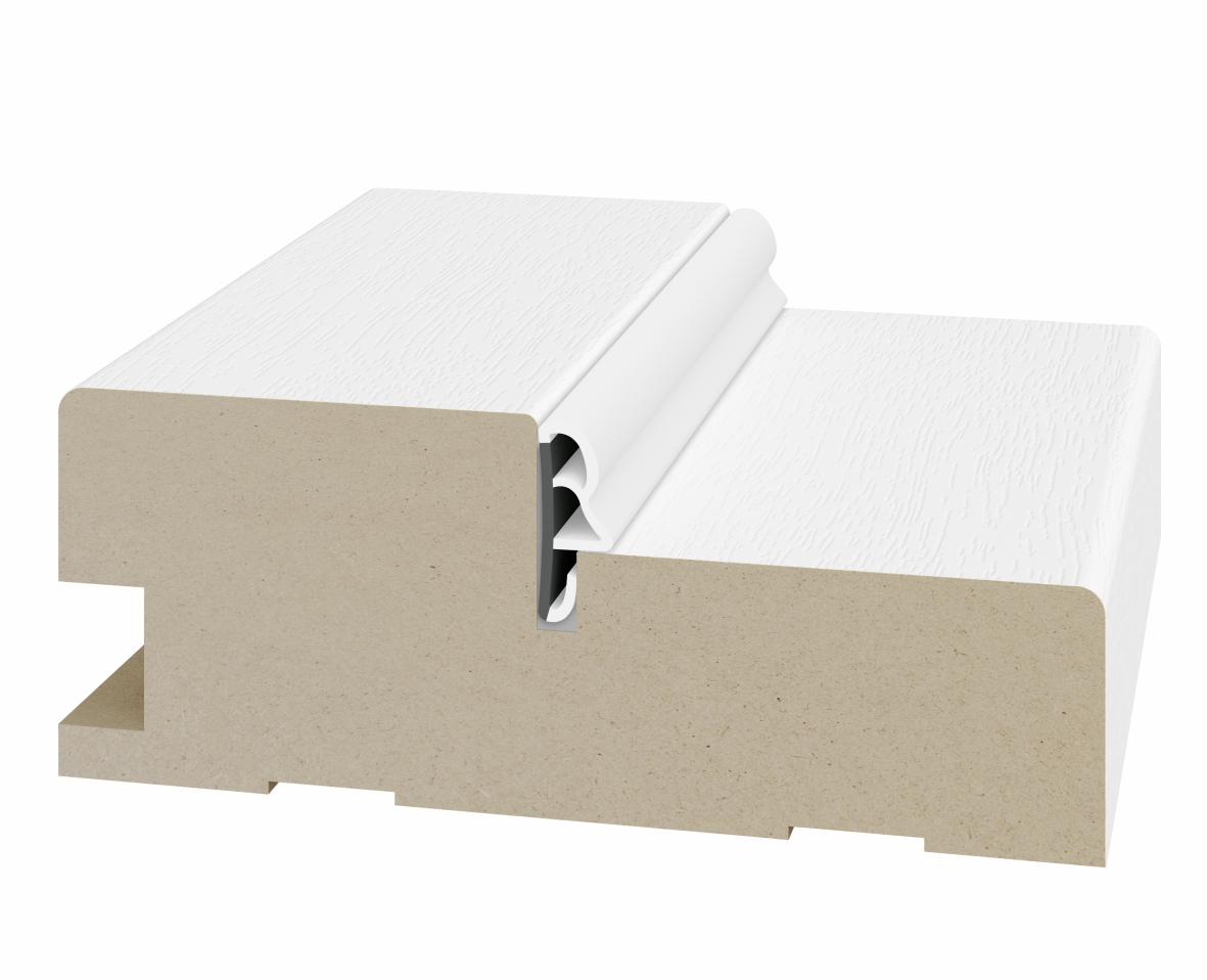 Стойка коробки с уплотнителем 80*30*2070мм. ЭКО-шпон Белый снежный