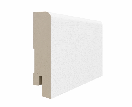 Плинтус 70*16*2070мм. ЭКО-шпон Белый снежный